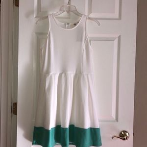 White and turquoise summer/spring dress